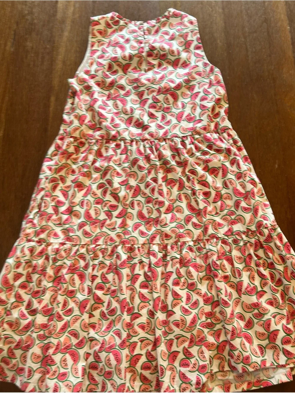 J.Crew Re-Imagined Watermelon Print Tiered Ruffle Dress Size 00